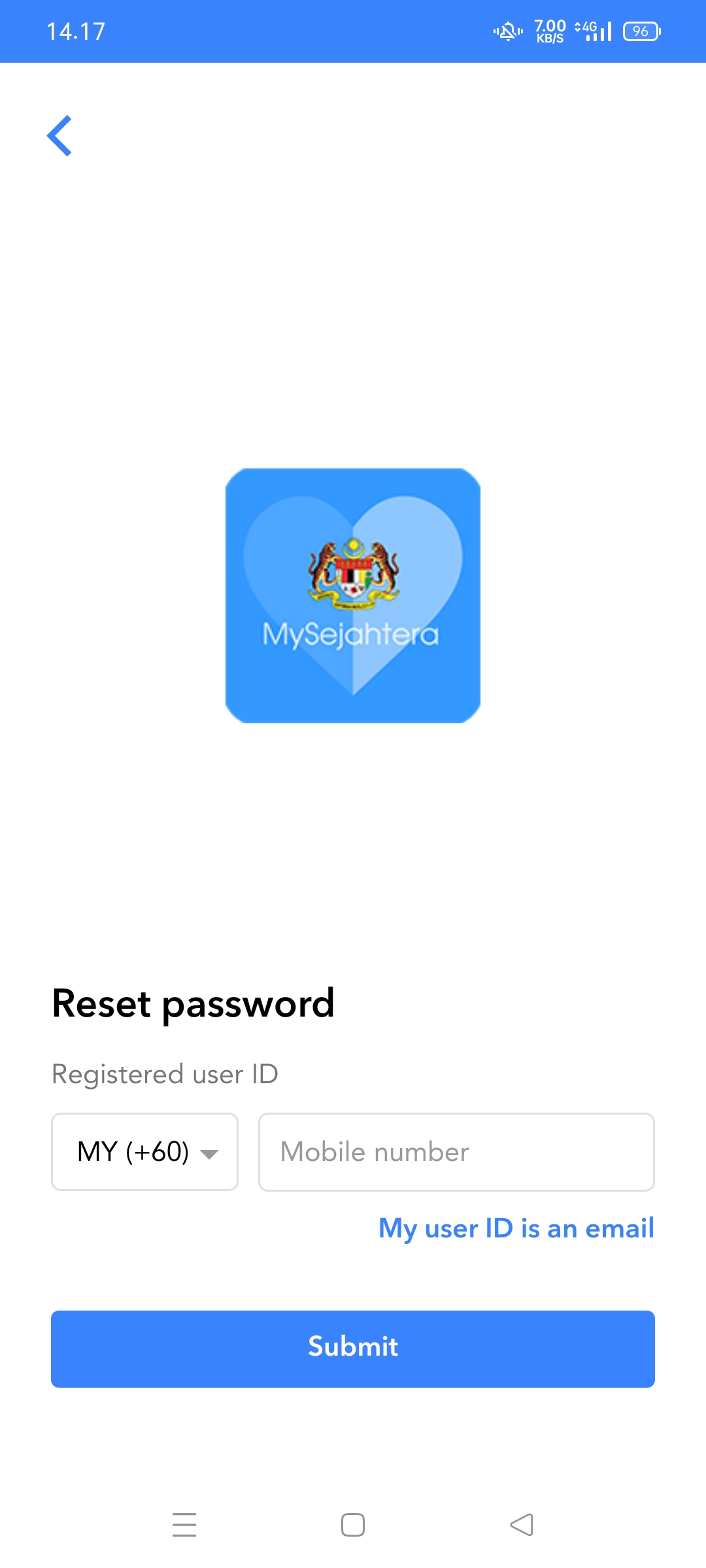 Cara Reset Password MySejahtera Guna SMS
