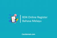 BSN Online Register Bahasa Melayu