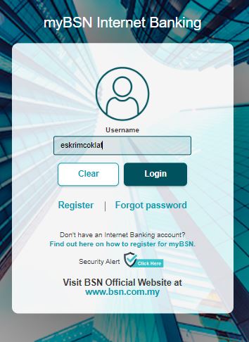 Username login BSN